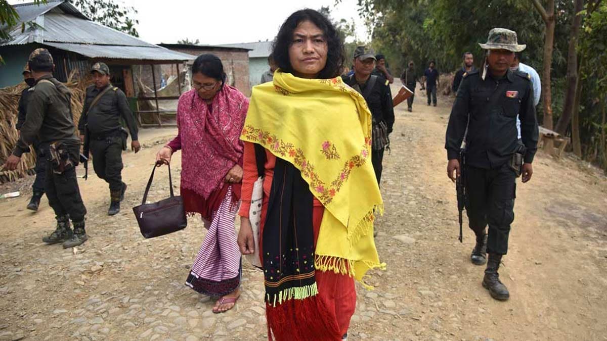 Irom SHarmila conducted a 16-year-old fast demanding withdrawal of the Armed Forces (Special Powers) Act in Manipur | AFP