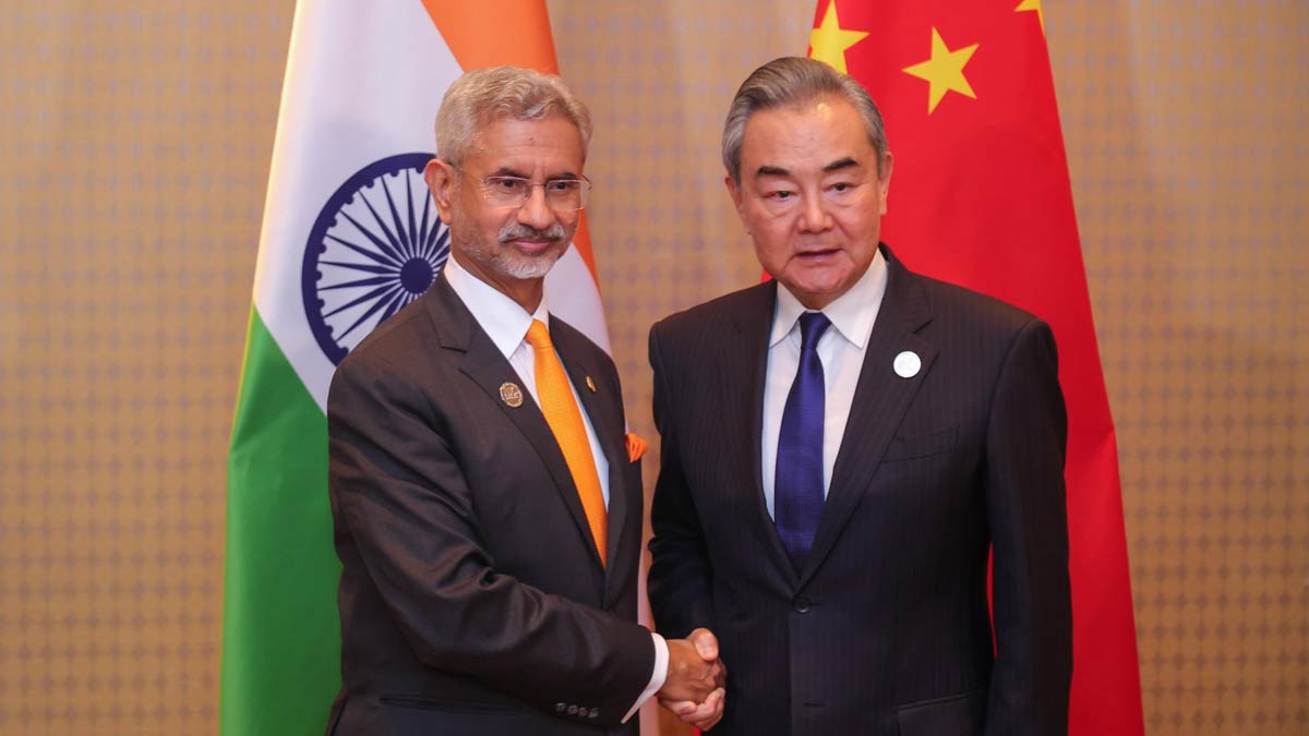 External Affairs Minister S Jaishankar in a meeting with China's Foreign Minister Wang Yi on the sidelines of the G20 Summit in Rio de Janerio | PTI