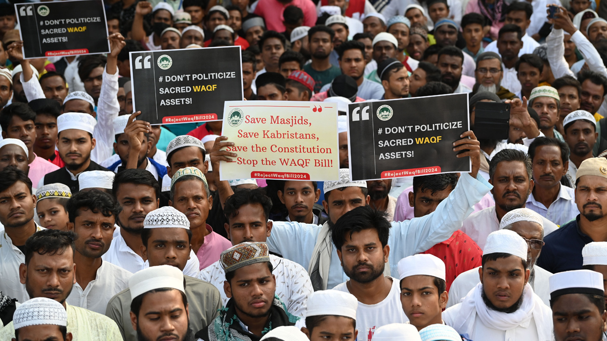 A protest rally against Waqf bill in Kolkata 