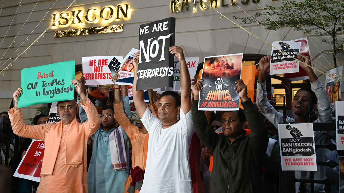 West Bengal protest over Bangladesh Hindu monk arrest