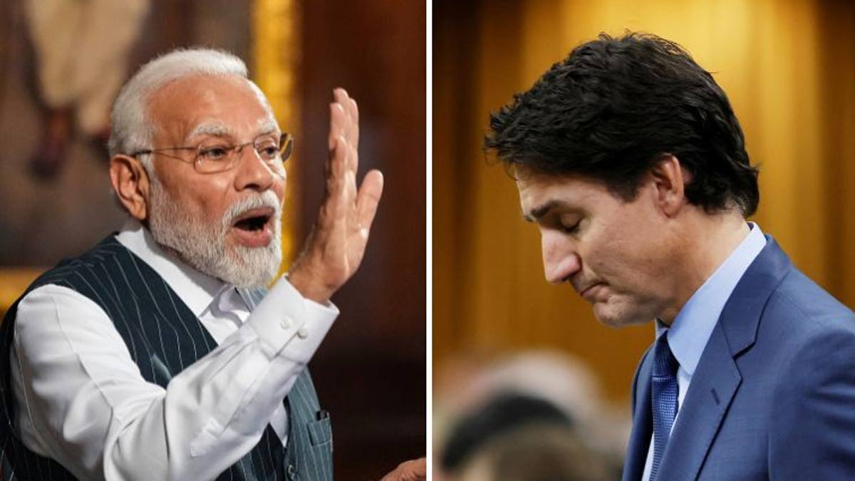 Narendra Modi and Justin Trudeau 