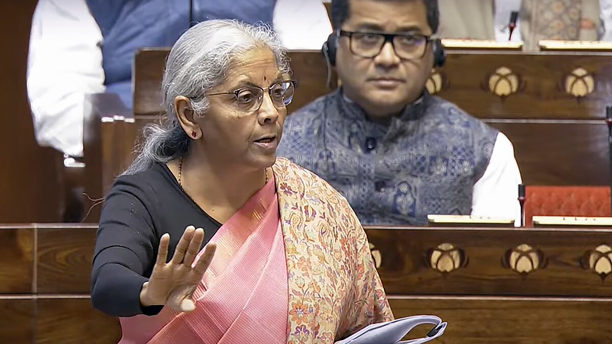 **EDS: VIDEO GRAB VIA SANSAD TV** New Delhi: Union Finance Minister Nirmala Sitharaman speaks in the Lok Sabha during ongoing Winter session of Parliament, in New Delhi, Monday, Dec. 16, 2024. (PTI Photo) (PTI12_16_2024_000096A)