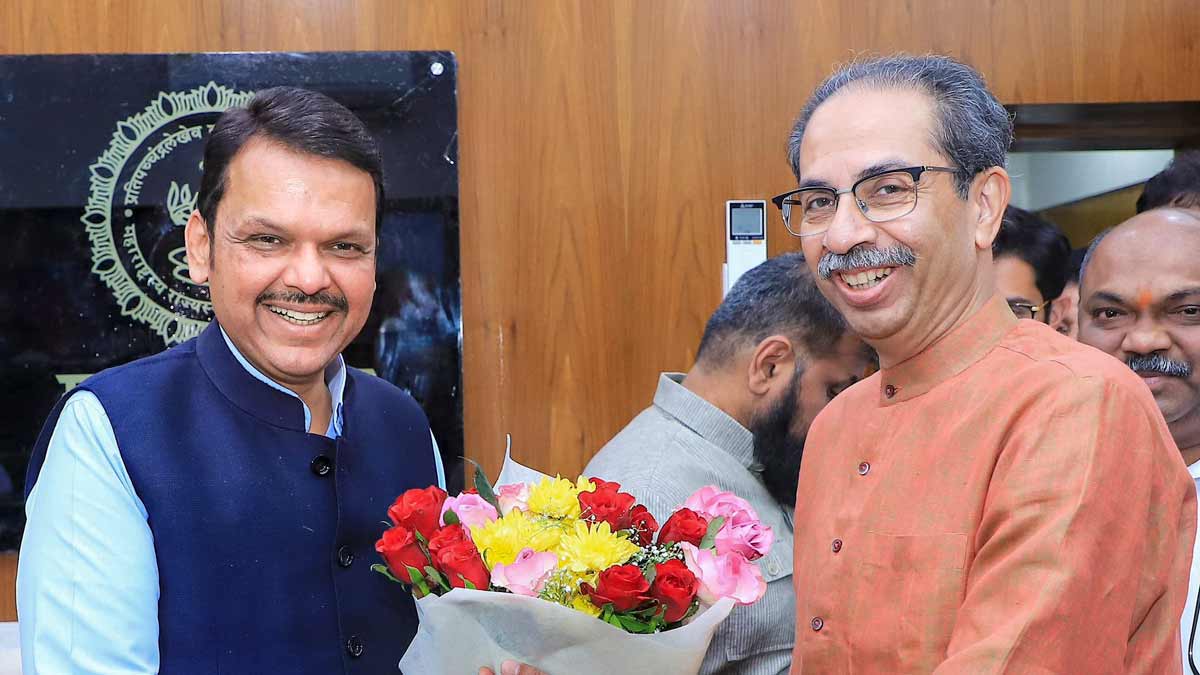 Shiv Sena (UBT) president Uddhav Thackeray with Chief Minister Devendra Fadnavis | PTI
