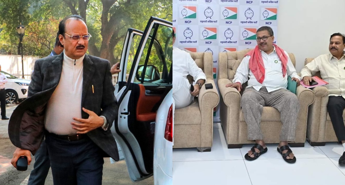 Ajit Pawar. (Right) Tumsar MLA Raju Karemore | X 