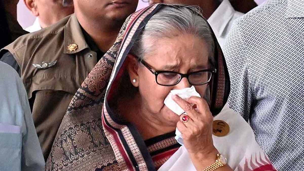 Ousted Bangladesh prime minister Sheikh Hasina 