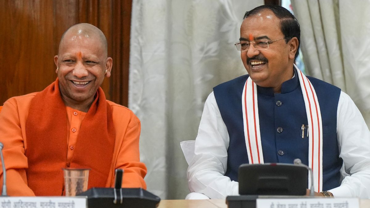 Uttar Pradesh Chief Minister Yogi Adityanath and Deputy Chief Minister Keshav Prasad Maurya