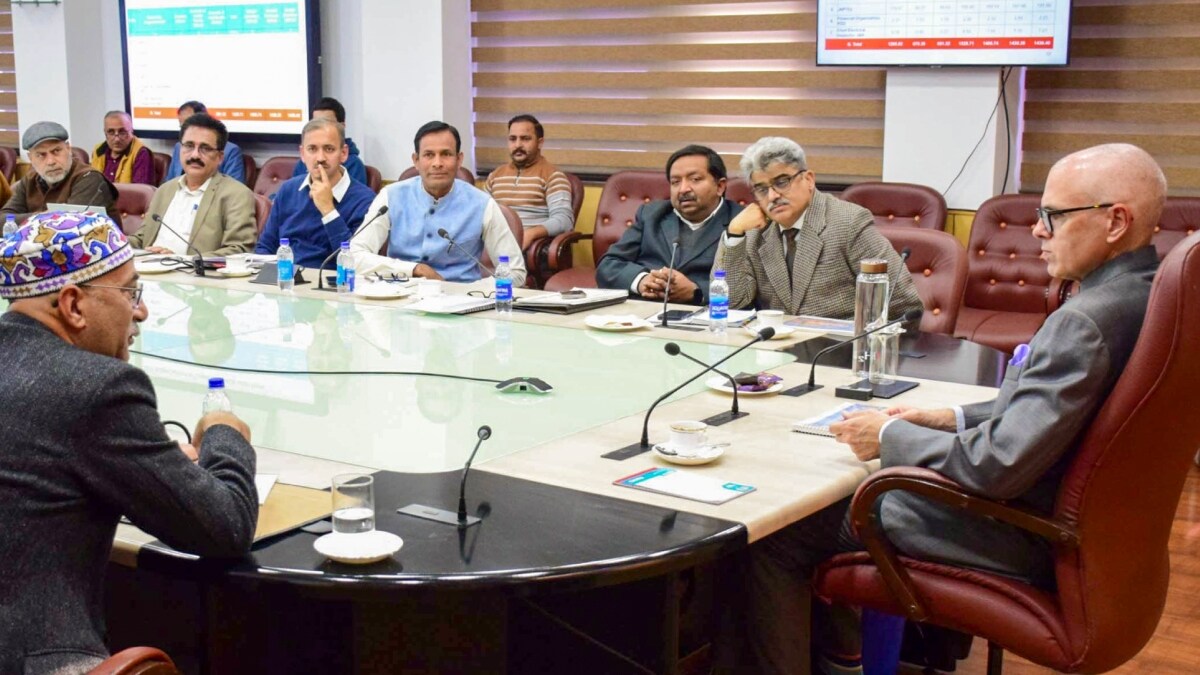 Jammu and Kashmir Chief Minister Omar Abdullah during a review meeting | PTI