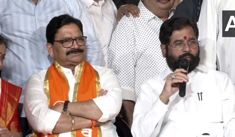 Waikar joined the Shinde-led group at 'Varsha', the official residence of the chief minister | X/ANI