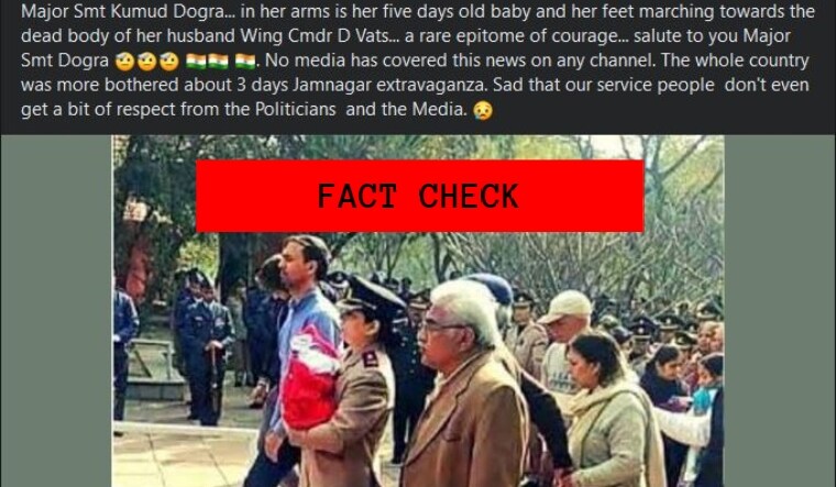 Here is the truth behind the viral picture of Major Kumud Dogra and her infant child