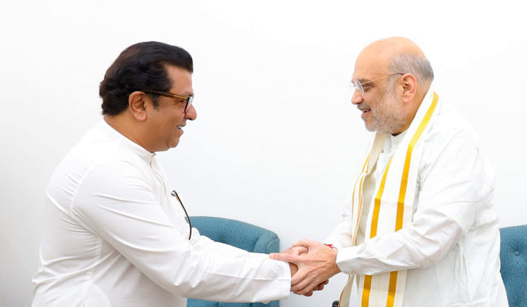MNS leader Raj Thackeray meets Union Home Minister Amit Shah in Delhi | PTI