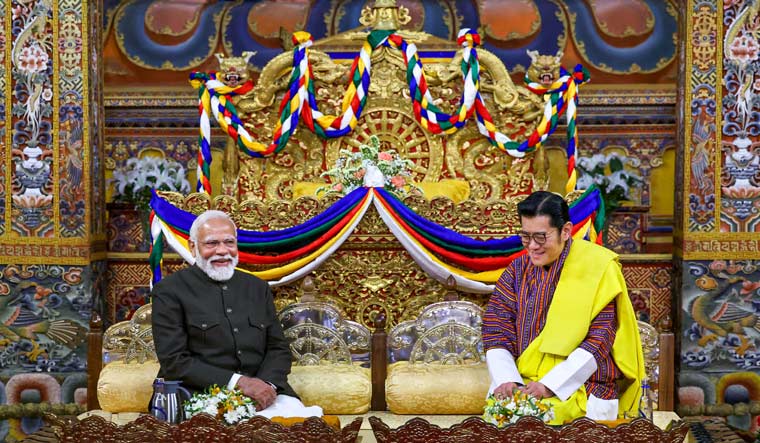 Modi with Bhutan's King