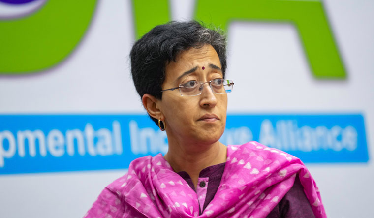 Delhi Minister and AAP leader Atishi Singh during a press conference | PTI