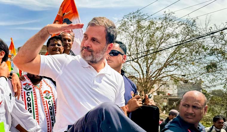 Congress leader Rahul Gandhi during the Bharat Jodo Nyay Yatra, in Guna district, Madhya Pradesh | PTI