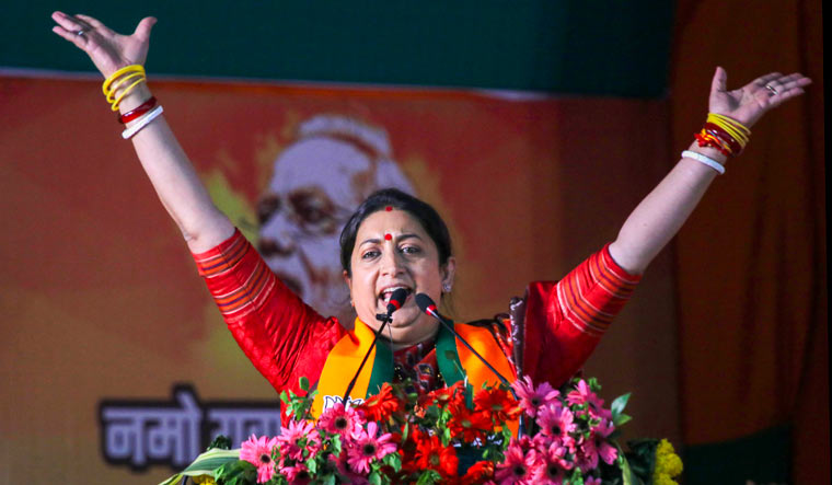 The Congress’s lack of confidence tells that Amethi is no longer their stronghold, says Smriti Irani | PTI