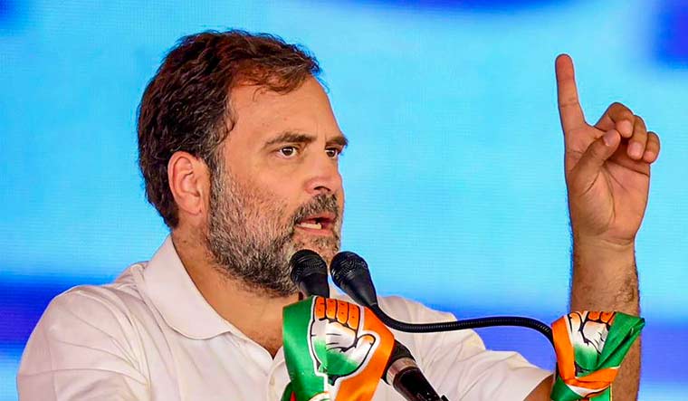 Congress leader Rahul Gandhi addresses a public meeting in Anupgarh | PTI