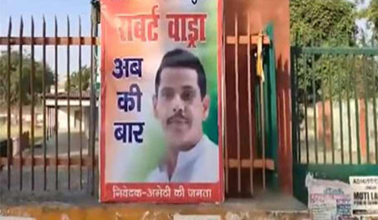 A poster of Robert Vadra that popped up in Amethi | ANI