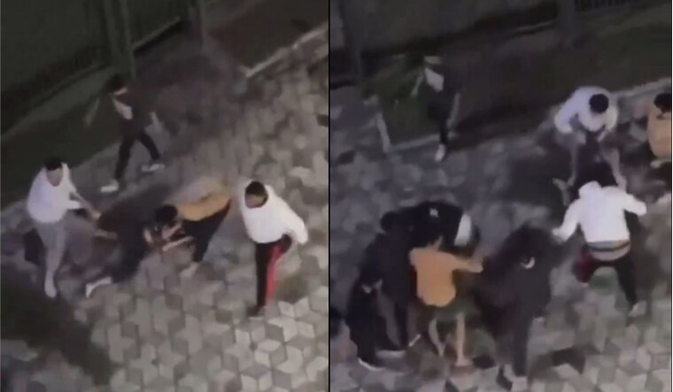 Screengrab from videos of alleged violence in Kyrgyzstan.