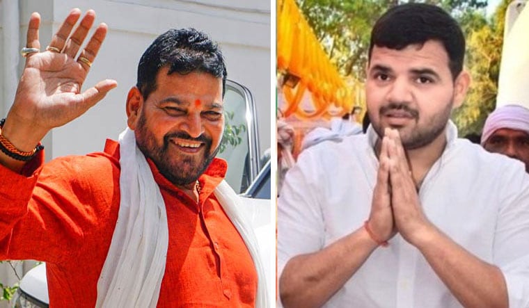 Brij Bhushan Sharan Singh and his son Karan Bhushan Singh | PTI