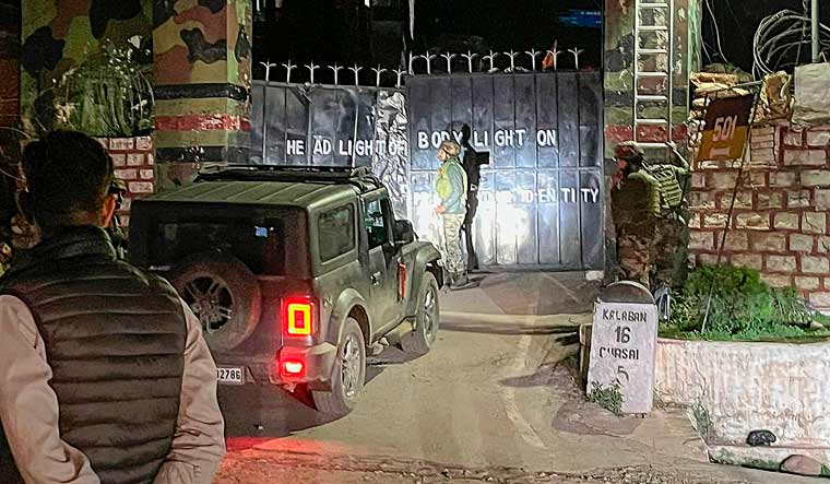  Security personnel stand guard after a militant attack on army vehicles, in Poonch district | PTI