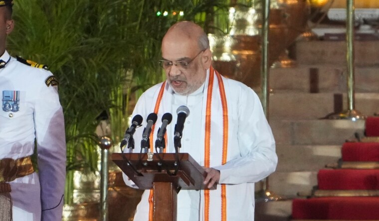 BJP MP Amit Shah takes oath as minister at the swearing-in ceremony of the new Union government at Rashtrapati Bhavan | PTI