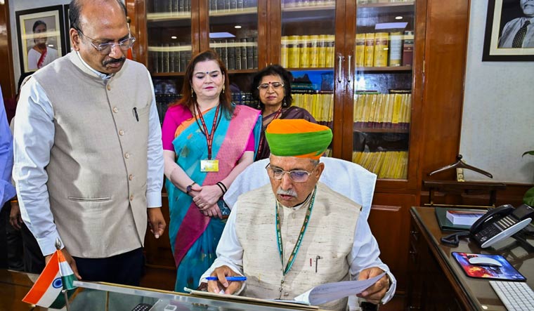 BJP MP Arjun Ram Meghwal takes charge as MoS (Independent Charge) for Law and Justice | PTI