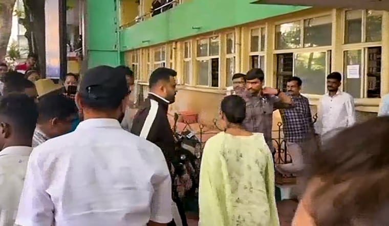 Prajwal Revanna being brought to a Bengaluru court | PTI