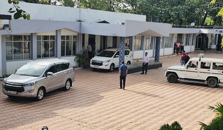 Hazaribagh: CBI sleuths at Oasis School for investigation into the NEET-UG paper leak case, in Hazaribagh district, Friday, June 28, 2024. CBI on Friday arrested the principal and vice principal of the school in connection with the case. (PTI Photo)(PTI06_28_2024_000474B)