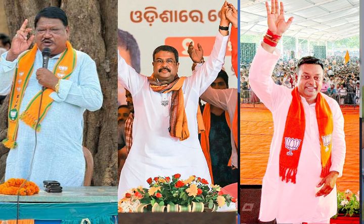 Jual Oram, Dharmendra Pradhan and Sambit Patra | X 