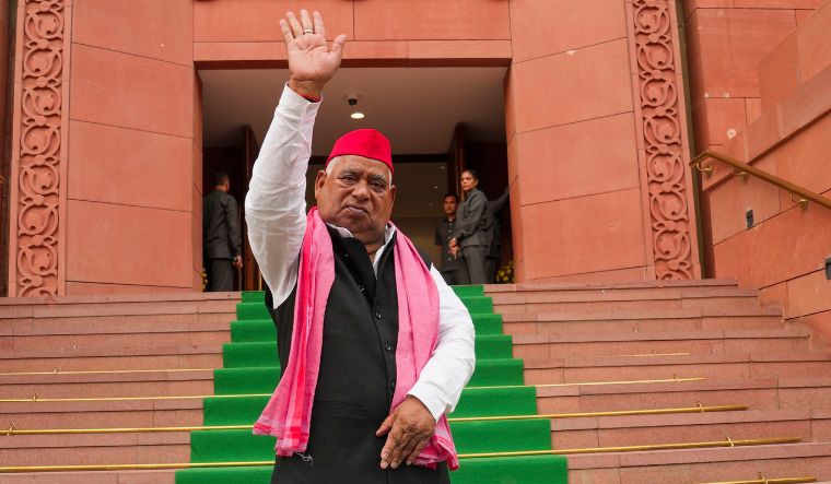 Samajwadi Party MP from Faizabad constituency Awadhesh Prasad at the Parliament House complex during the first session of 18th Lok Sabha | PTI