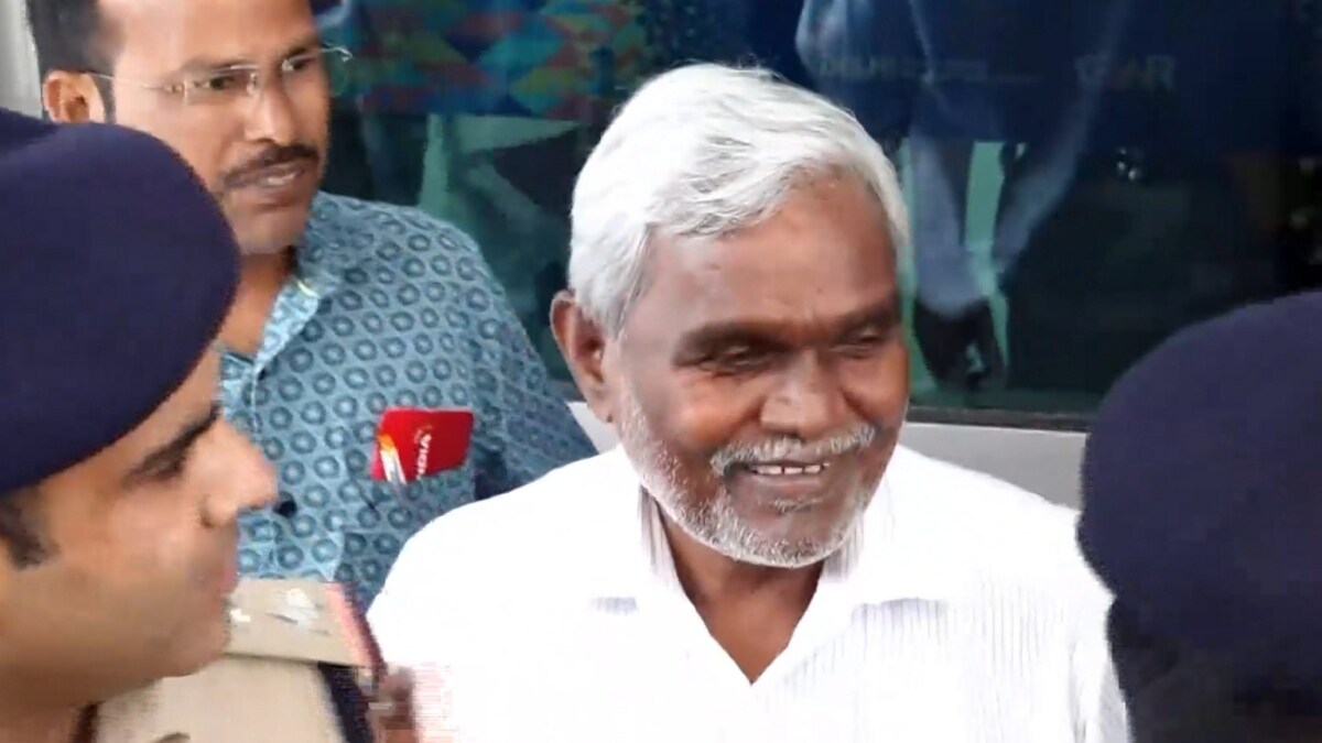 Former Jharkhand chief minister Champai Soren speaks with the media upon his arrival at Delhi airport | PTI