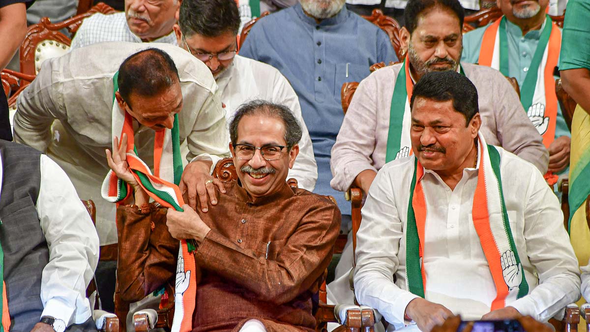 Shiv Sena (UBT) chief Uddhav Thackeray and Maharashtra Congress President Nana Patole during the 'Sadbhavana Diwas' event in Mumbai | PTI