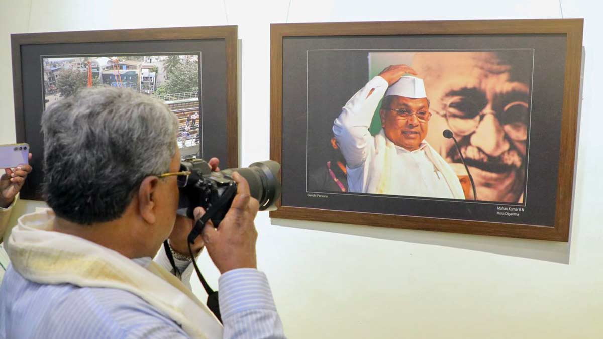 Chief Minister Siddaramaiah at the inauguration of a photo exhibition at Chitrakala Parishad, Bengaluru on August 19 | PTI