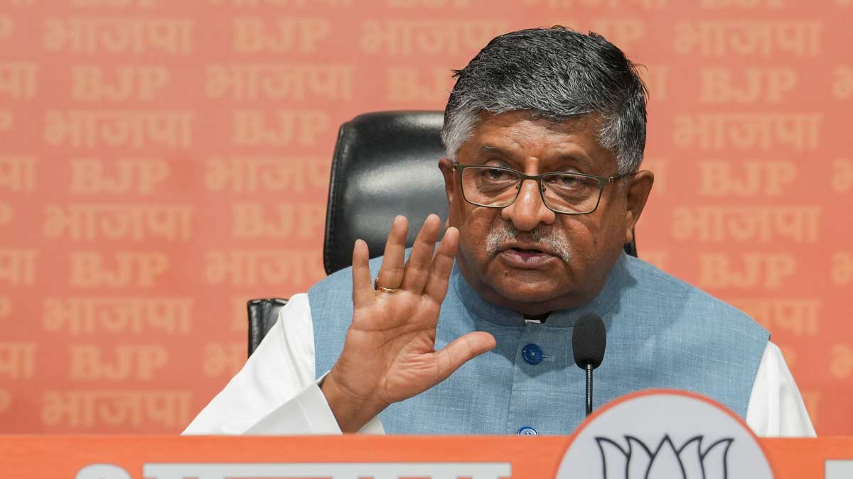 BJP leader Ravi Shankar Prasad addresses a press conference at BJP headquarters, in New Delhi | PTI