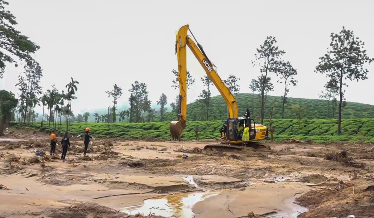 Rescue operation at a landslide-hit area at Mundakkai, in Wayanad | PTI