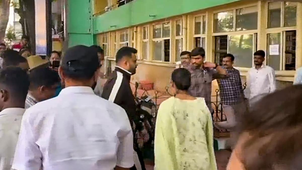 [FILE] Prajwal Revanna being brought to a Bengaluru court | PTI