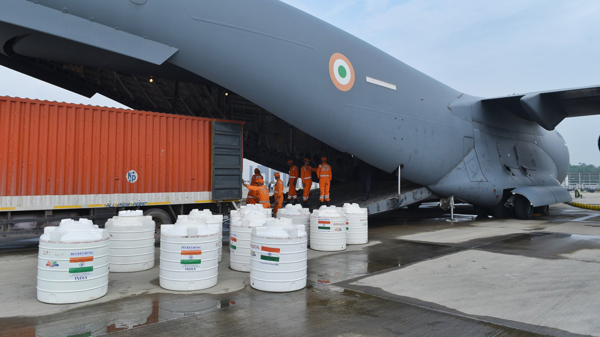 Indian Air Force relief aircraft