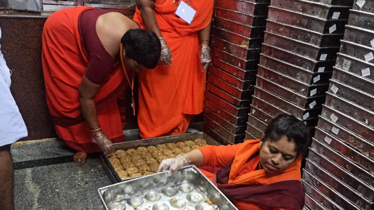 The chief priest of the temple  said that he did not know how much  'prasadam' from Tirupati had come to Ayodhya