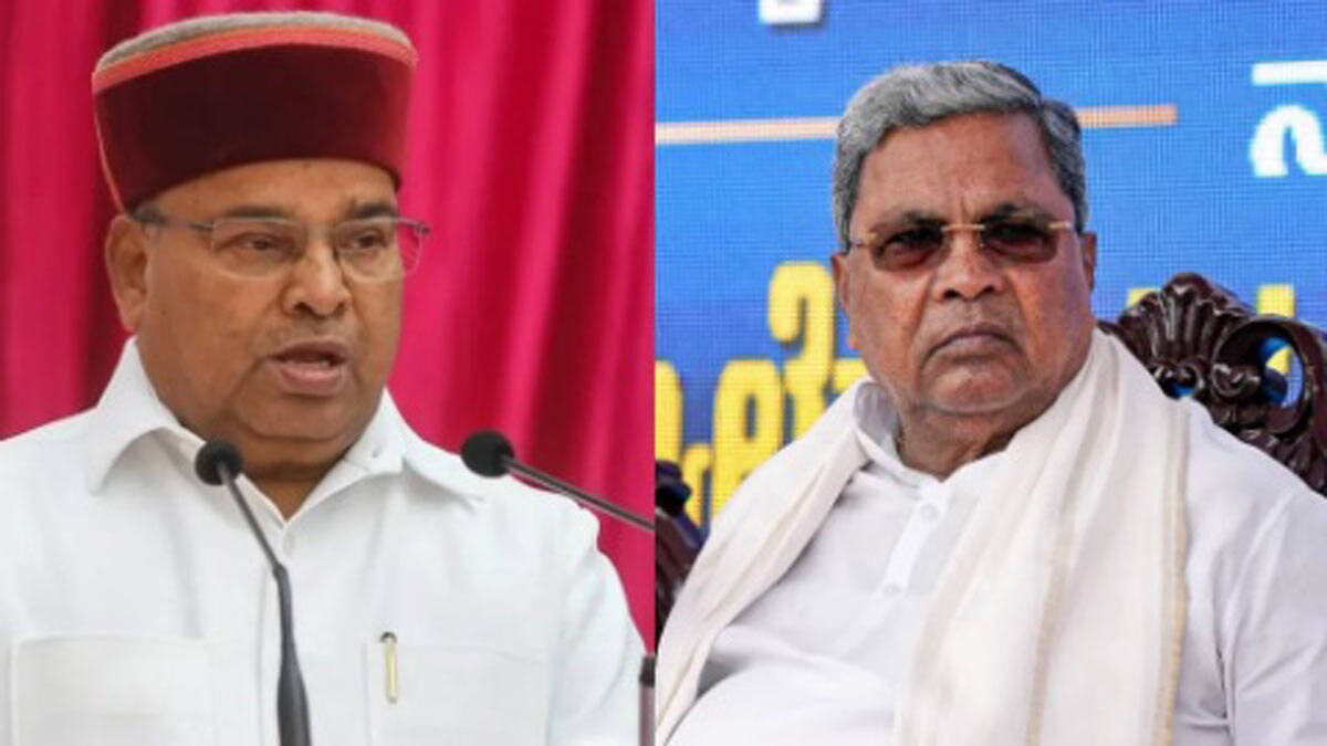 Thaawarchand Gehlot (left); Siddaramaiah