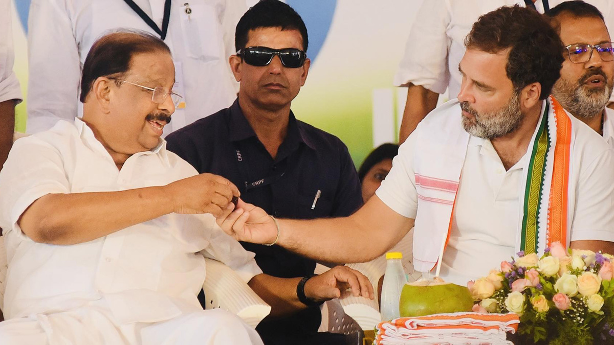 K. Sudhakaran and Rahul Gandhi 