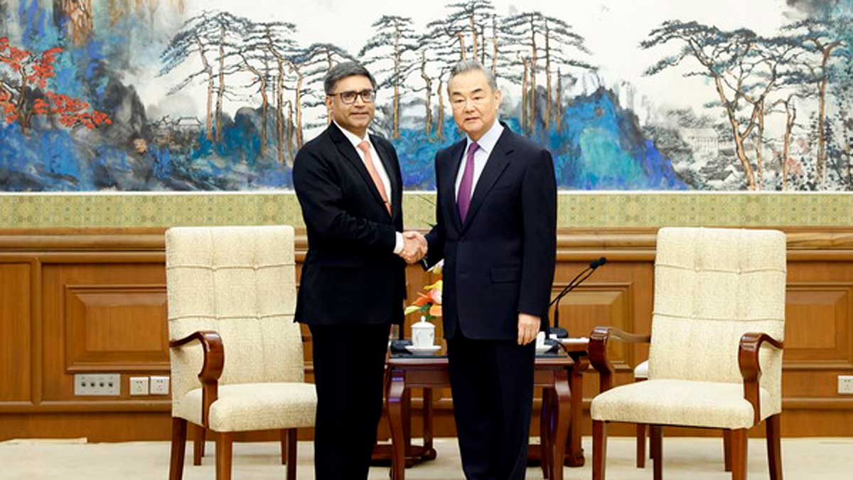Vikram Misri with Chinese Foreign Minister Wang Yi | X