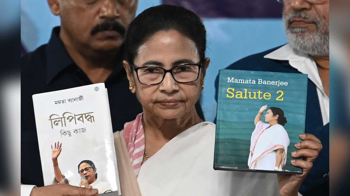 Chief Minister Mamata Banerjee during the International Kolkata Book Fair | Salil Bera