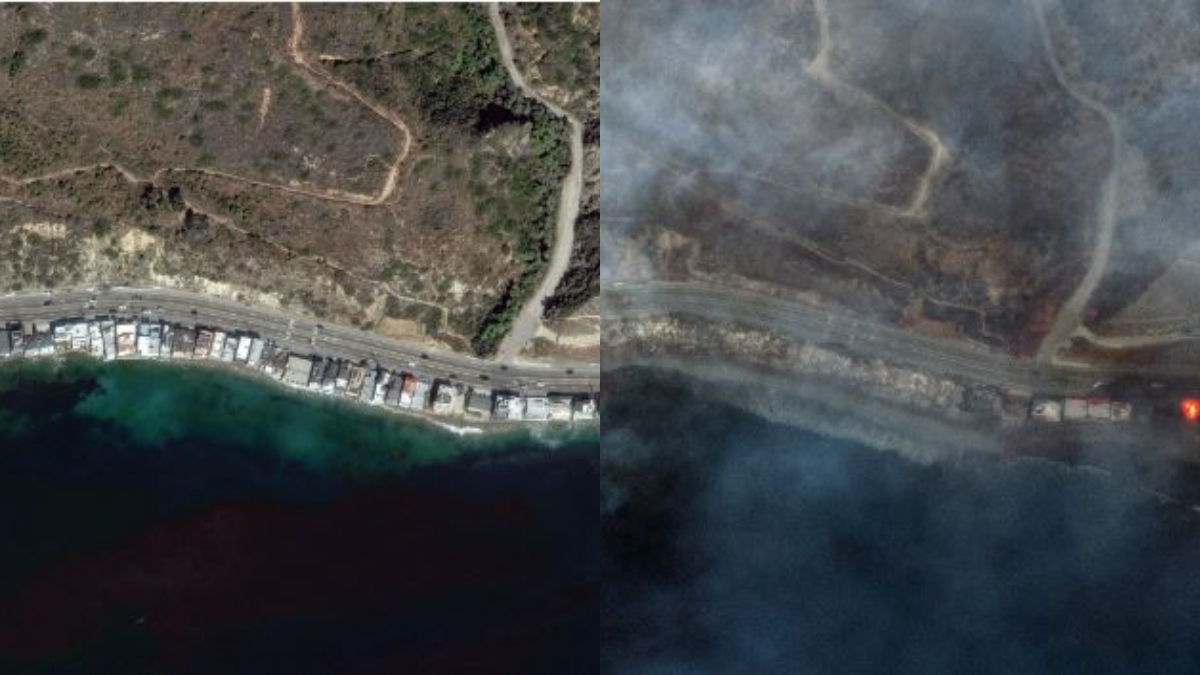 Shocking before and after images show ferocity of Los Angeles wildfire ...