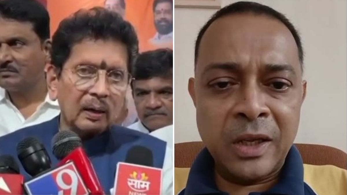 Former Maharashtra School Education Minister and Shiv Sena leader Deepak Kesarkar and Rohit Arya