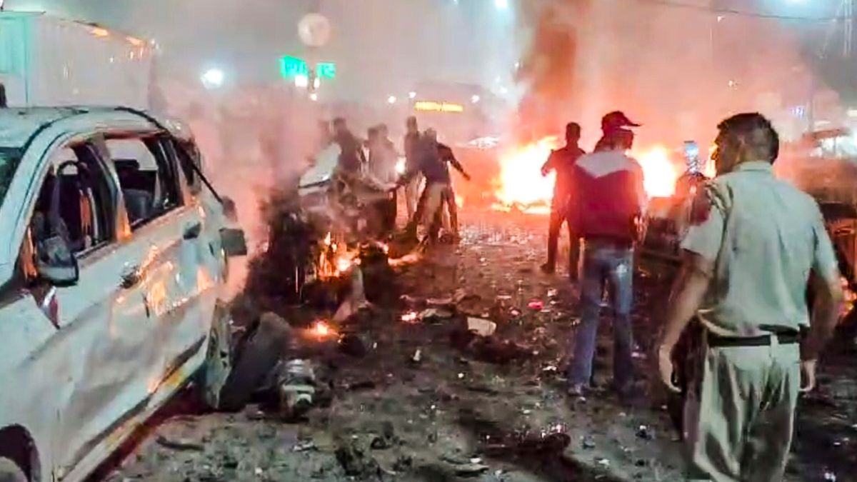 Rescue work underway after a blast occurred in a parked car near Red Fort | PTI