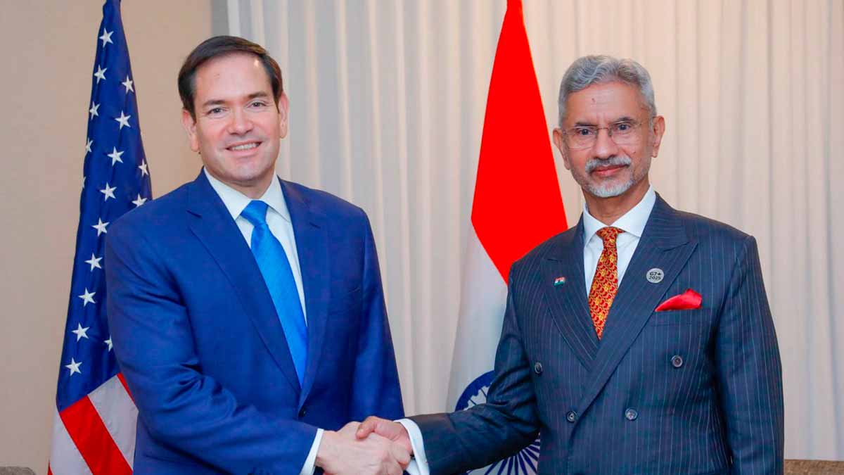 External Affairs Minister S. Jaishankar during a meeting with US Secretary of State Marco Rubio on the sidelines of the G7 foreign ministers' meeting in Canada | PTI