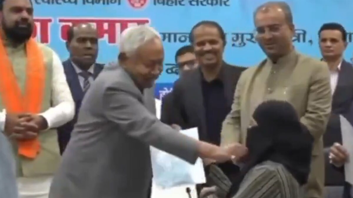 Woman doctor, whose hijab was pulled down by CM Nitish