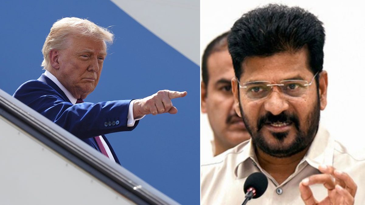 Donald Trump and Revanth Reddy | AP, ANI