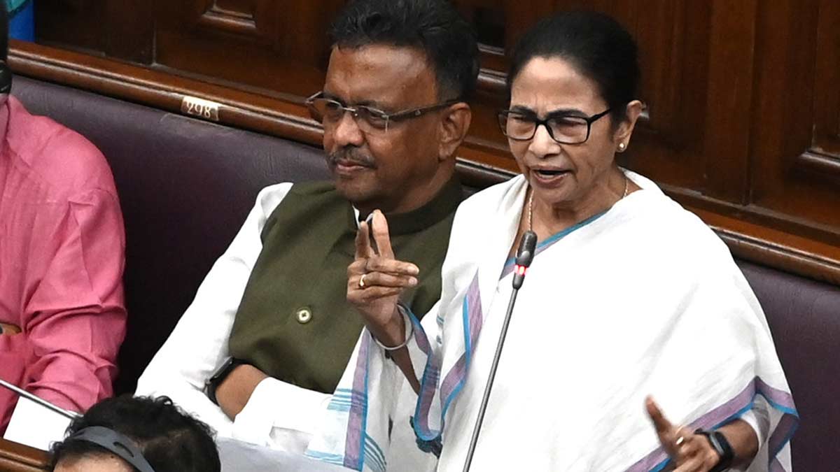 West Bengal Chief Minister Mamata Banerjee addresses the ongoing budget session in the assembly | Salil Bera