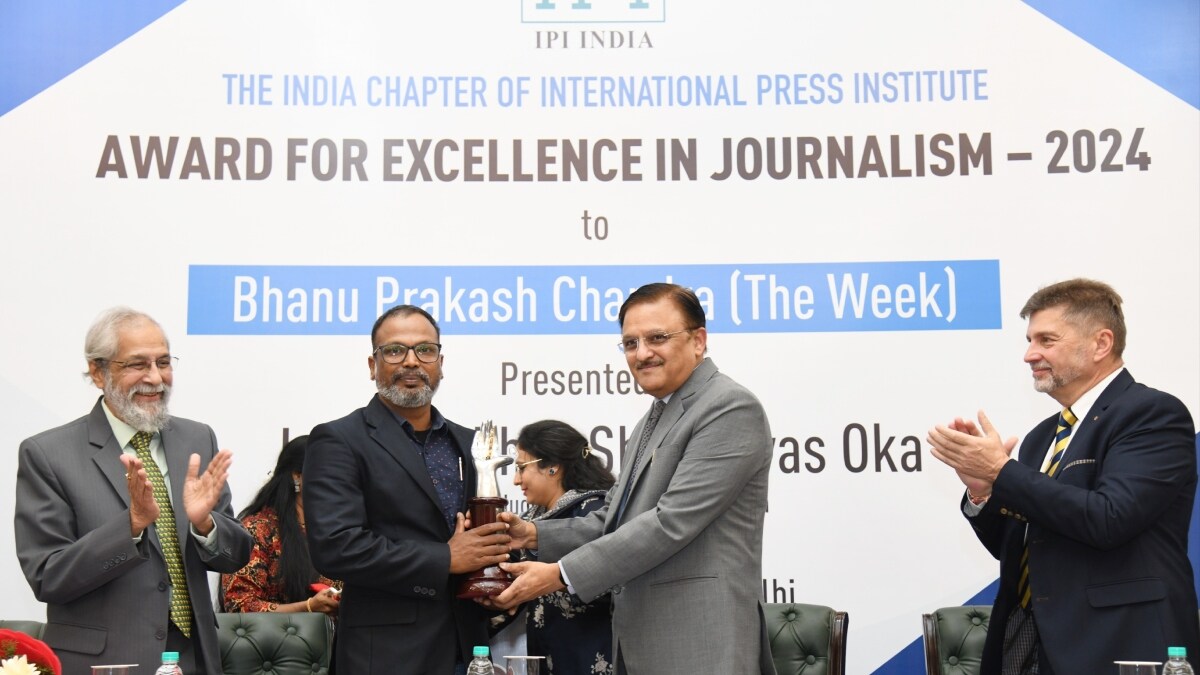 THE WEEK's Bhanu Prakash Chandra wins International Press Institute's 'Award for Excellence in Journalism 2024' | Sanjay Ahlawat 