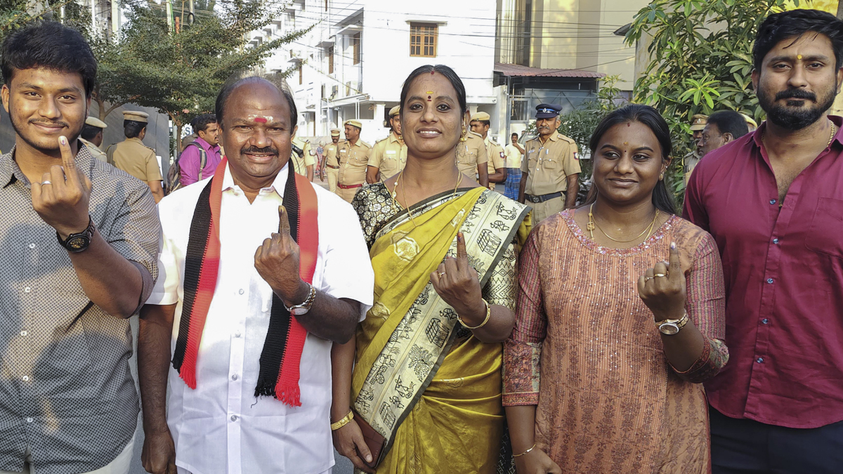 DMK candidate V.C. Chandirakumar
